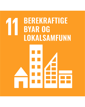 Logo til FNs berekraftsmål 11