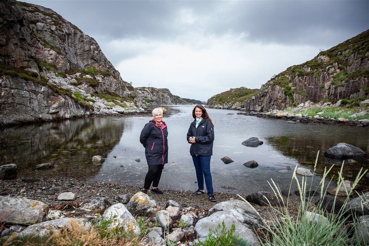 Golis og Oen i Balsvågen med utsikt over bukta og havet