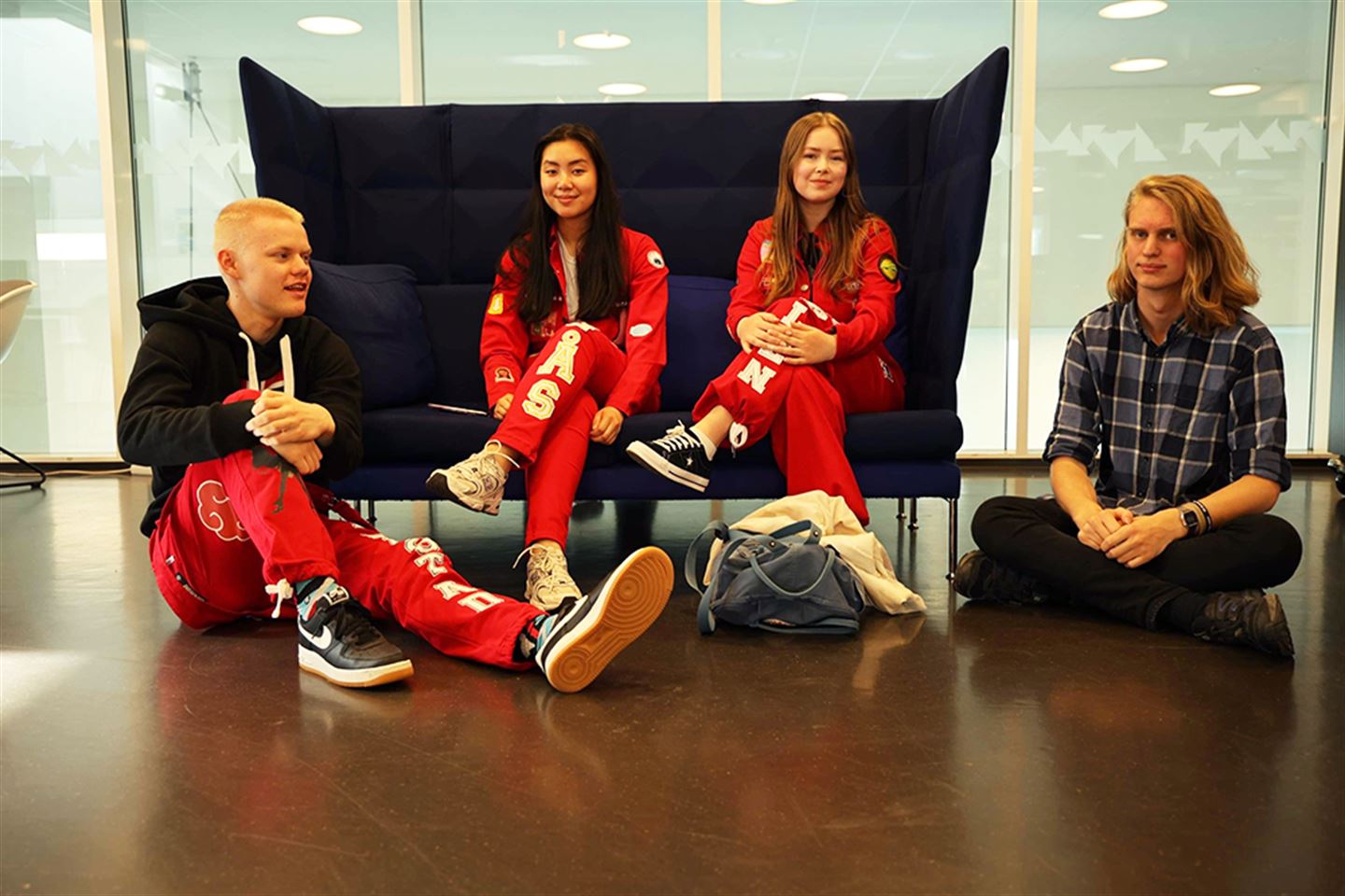 foto av Herman Fjell Lerstad (f.v.), Amalie Min Bergås, Ingrid Wittendorff Humblen, Rasmus Madsen Berg 