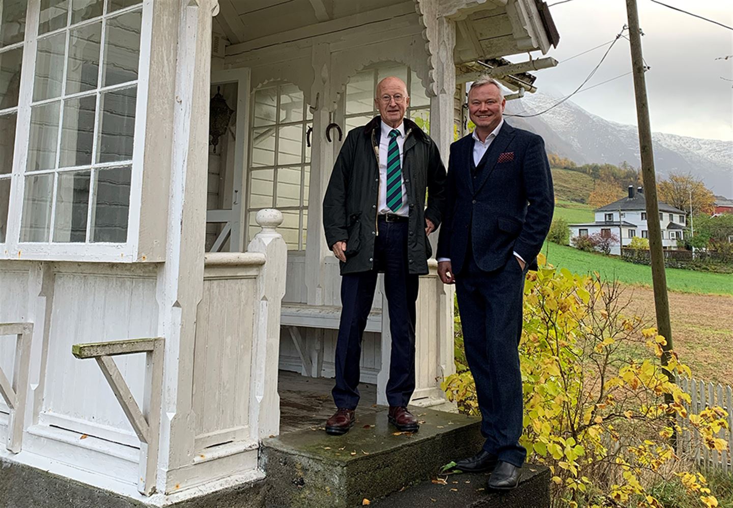 foto av Geir Kjell Andersland og David Aasen Sandved på Singerheimen