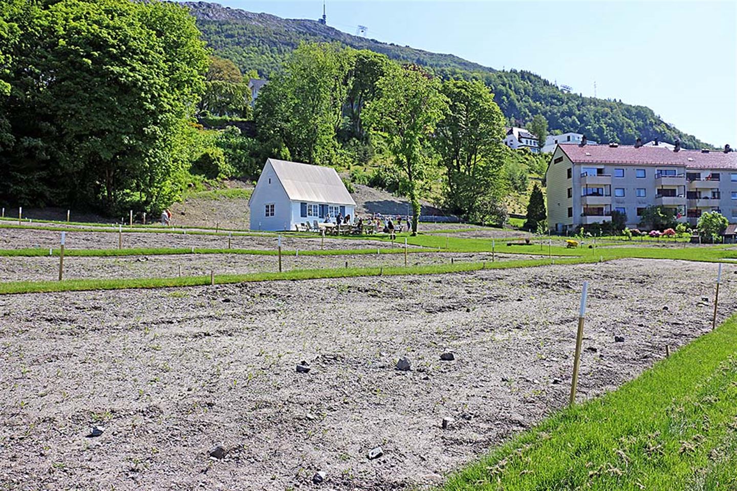 Stort ope område med markar og lpantefelt.