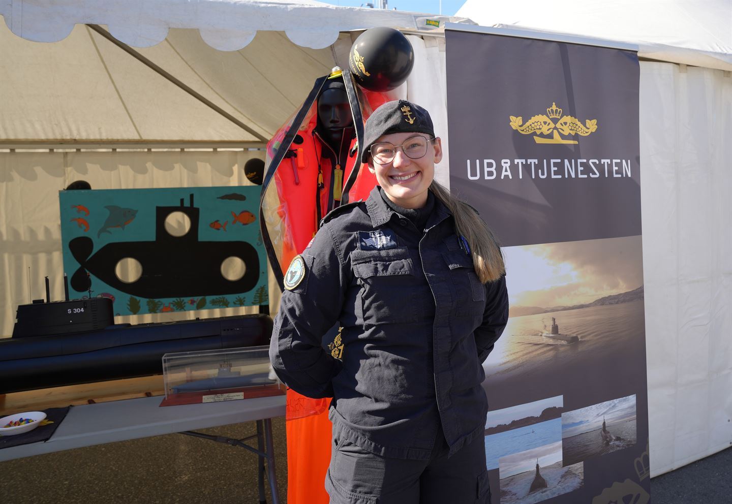 foto av kvinne i Ubåttjenesten.