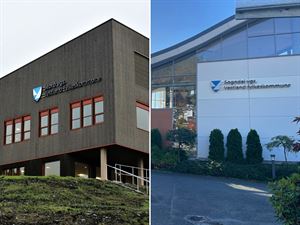 Fotokollasj med bilde av Stord vgs. og Sogndal vgs.