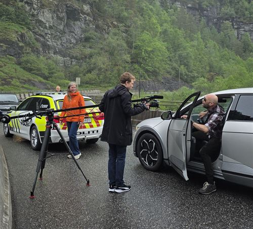 foto av opptak av kampanjefilm