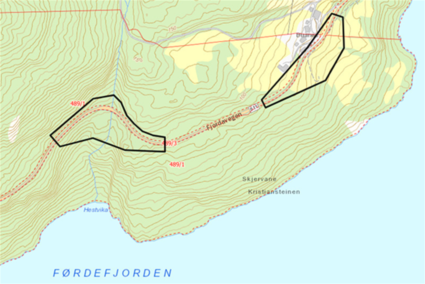 VEGUTBETRING: Fv. 611 skal utbetrast ved Buanes og Hestvika.