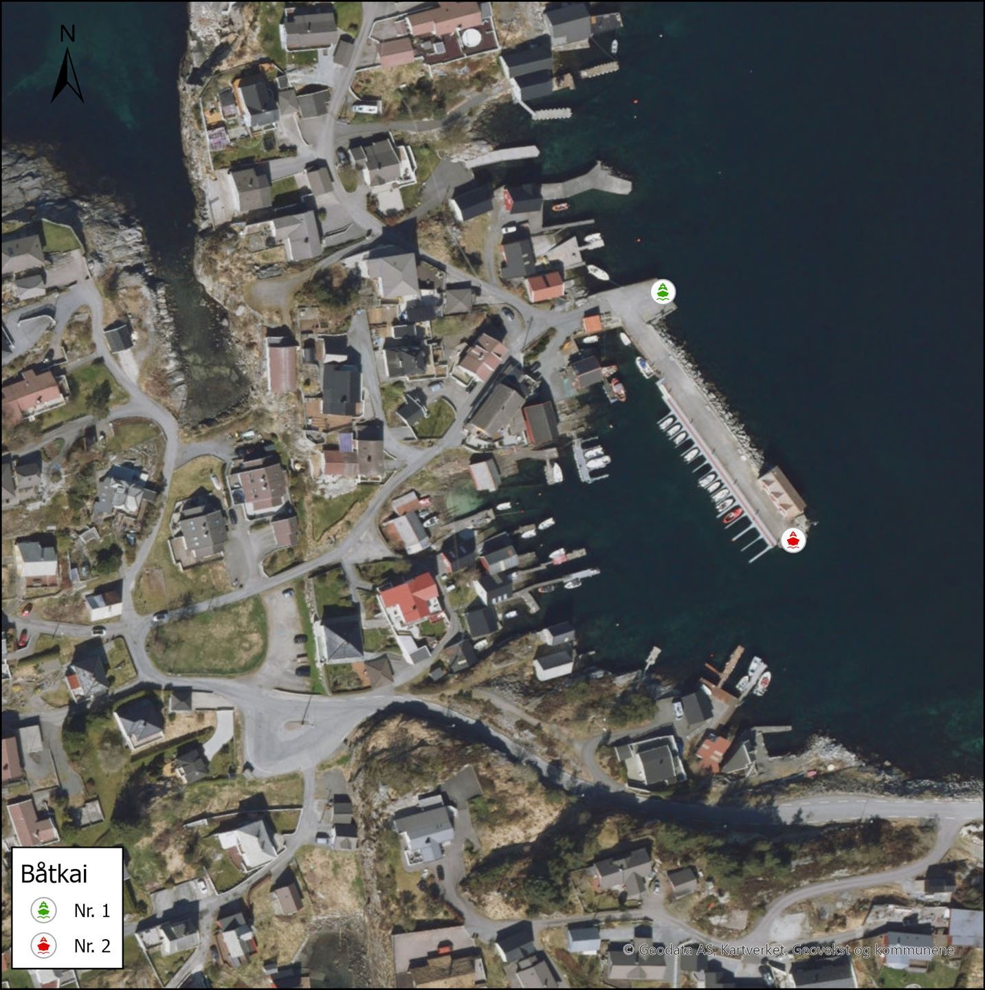 RAMSØY: Båten vil gå frå kaiplass nr. 1, men det kan vere at den må nytte kaiplass nr. 2 om vêret krev det.  