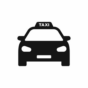 Bilde av svart ikon av taxi