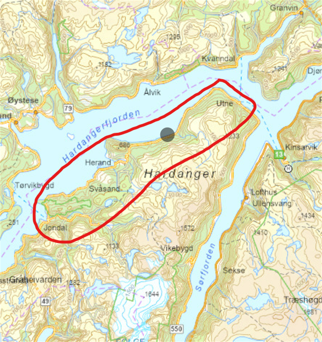 Vegarbeid langs fv. 550 Fjordavegen ved Mikkelsneset.