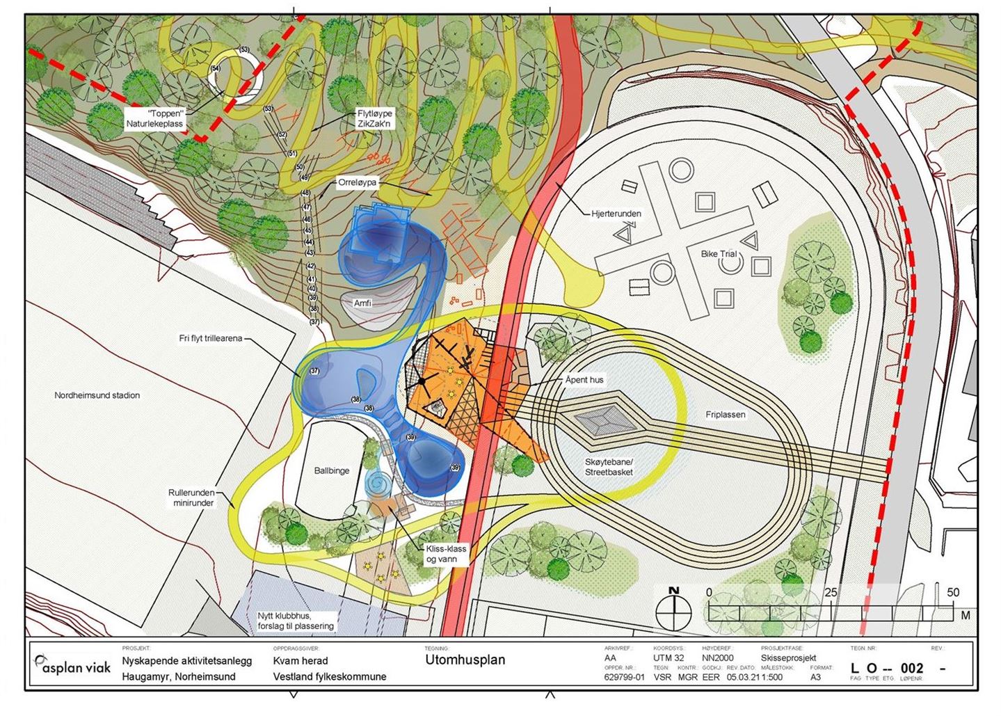 Plankart prosjektområde. 