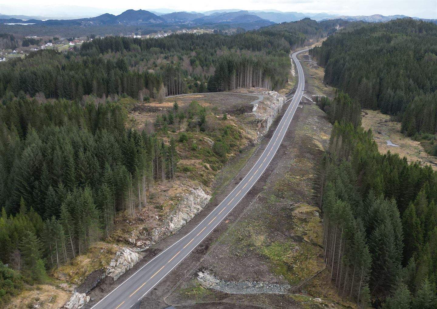 Biletet viser nye fylkesvegen Marås-soltveit