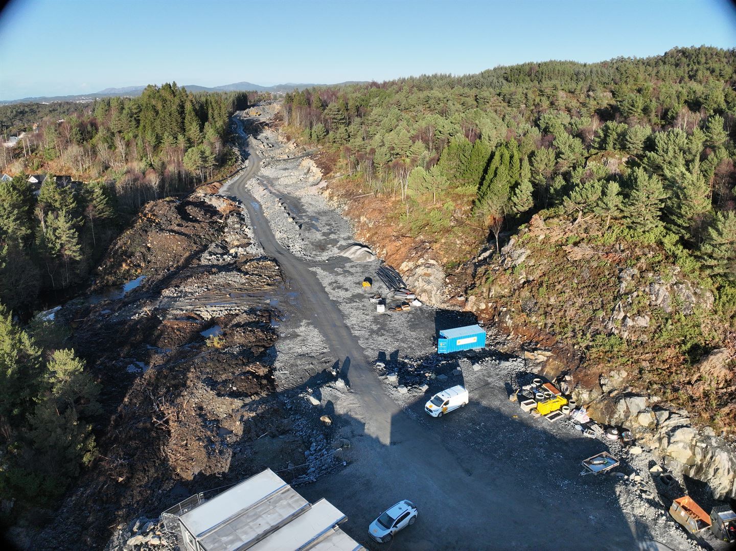 Anleggsveg i terreng