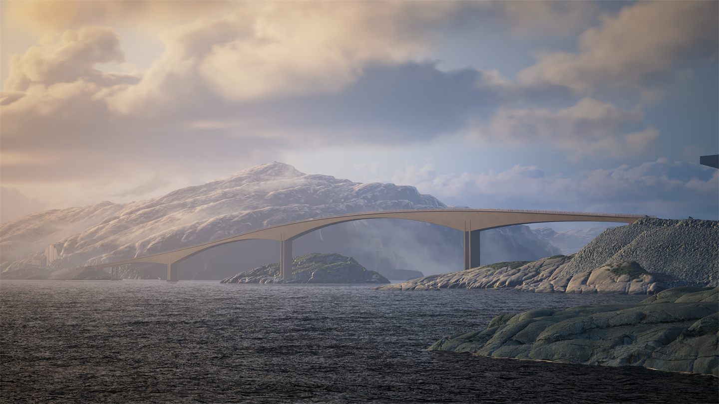 Illustrasjonsfoto som viser ei bru som kryssar eit sund.