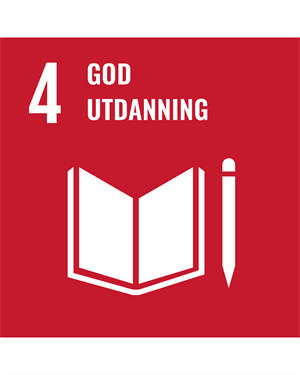 Logo til FNs berekraftsmål 4