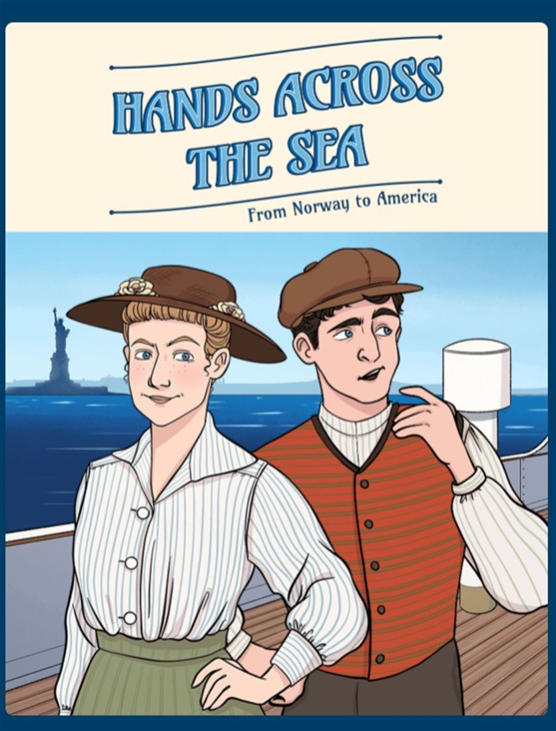Hands across the sea. Visuell novelle laget om migrasjon.